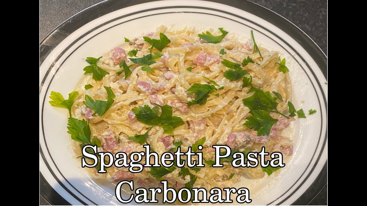 CARBONARA PASTA with my own version/SIMPLY LIFE ABROAD VLOG