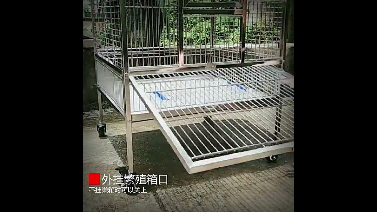 Large Stainless Steel Play Top Bird Cage, Rust Resistant Metal Cage for