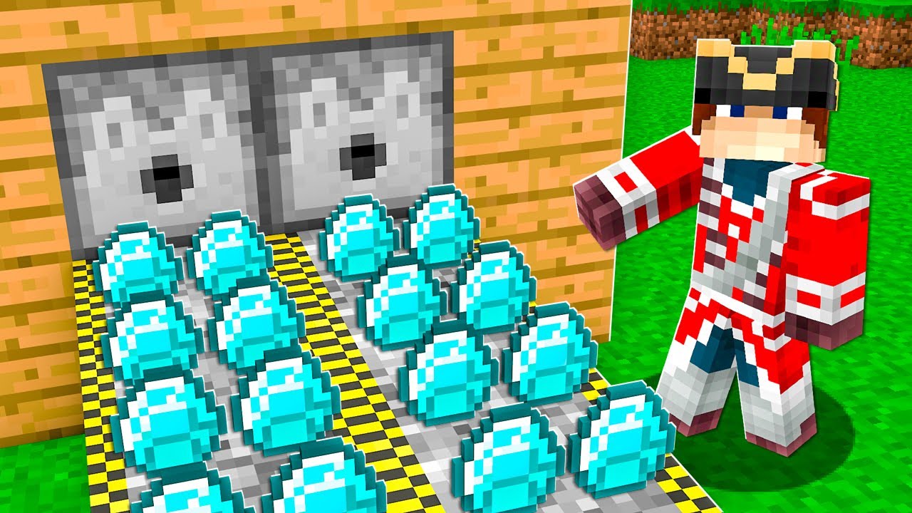 J'OUVRE UNE USINE À DIAMANT DANS MINECRAFT ! - YouTube