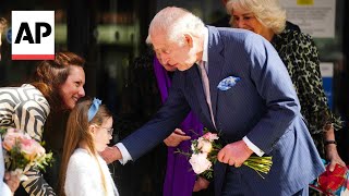 King Charles and Queen Camilla visit cancer treatment centre for charity