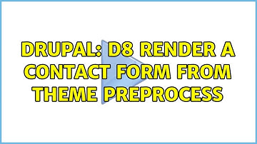 Drupal: D8 render a contact form from theme preprocess
