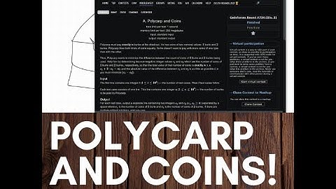 Chapter1 @Polycarp and coins