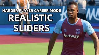 FIFA 21 Realistic Sliders Harder Player Career Mode Sliders