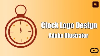 Clock icon logo design illustrator | how to make clock shape logo illustrator #illustrator #tutorial screenshot 3