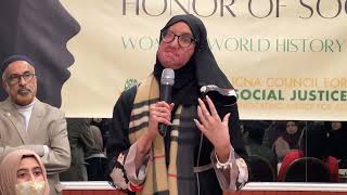 Acid Attack Survivor Nafiah Ikram addresses Women History Month Event in New York