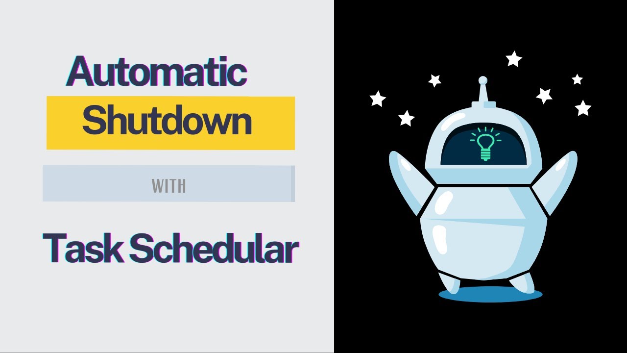 Automatic shutdown with task schedular - YouTube