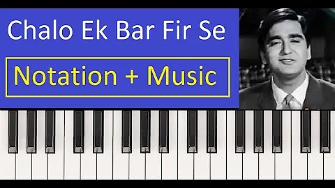 Chalo Ek Baar Fir Se Ajnabi -- Harmonium / Piano / Keyboard Tutorial