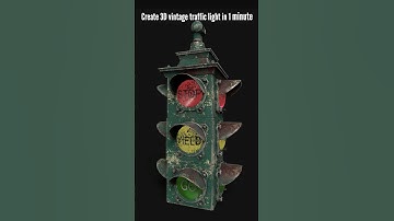 Autodesk Maya 3D Model - Vintage Traffic Light #maya3d #mayamodeling #3dmodel #modeling #props