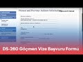 DS260 Gocmen Vize Basvuru Formu