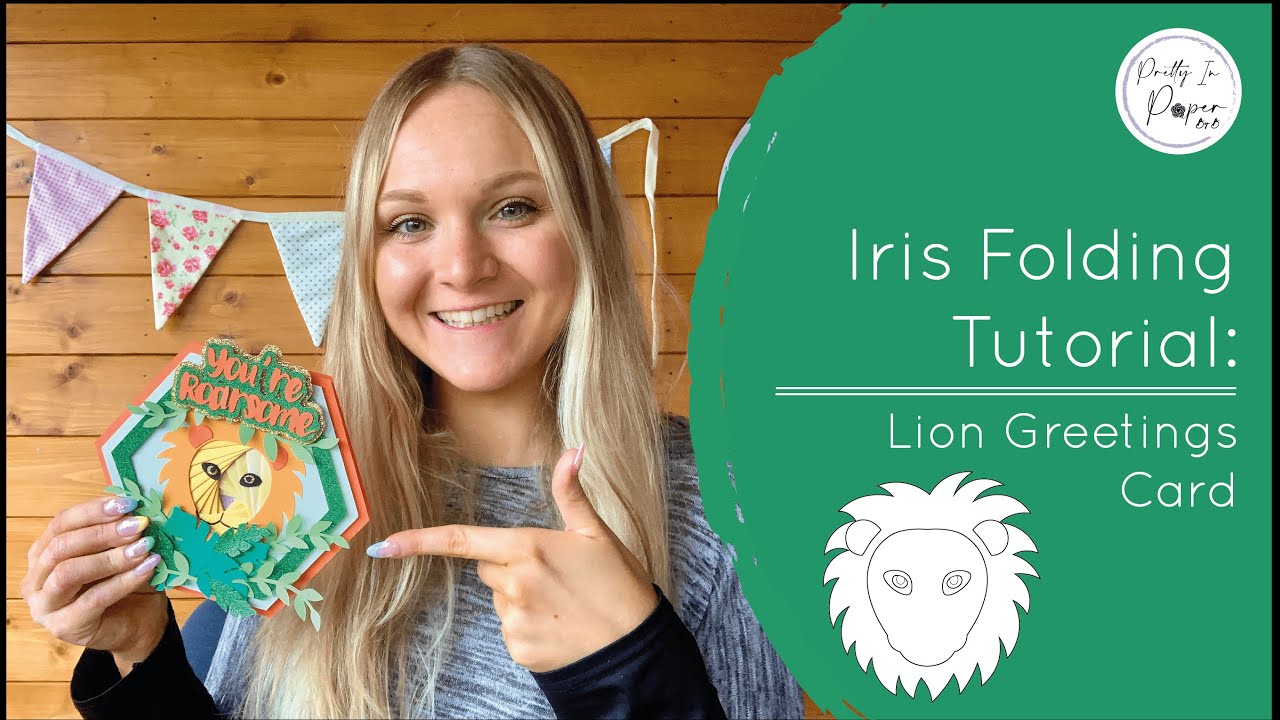 Lion Card Making Tutorial - Iris Folding Zoo Animal Series: Episode 1 Lion  Greetings Card - YouTube