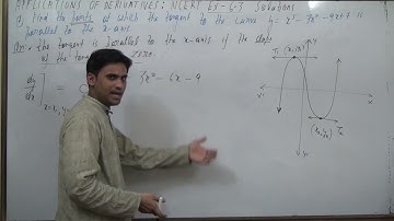 Find points at which the tangent to the curve y = x^3 – 3x^2 – 9x + 7 is parallel to the x-axis.