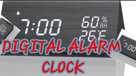 Digital Alarm Clock With Wooden Electronic LED Time Display , Humidity and Temperature From Amazon
