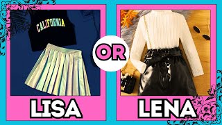 LISA OR LENA 🌟 [FASHION STYLES] 💖 #lisa #lena #lisaandlena #lisaorlena #viral