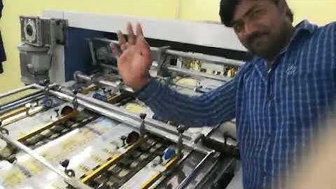 Automatic micro deep embossing machine YW-102E running at indore customer factory