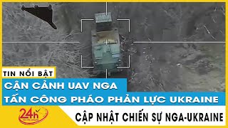 Khoảnh khắc pháo phản lực Ukraine nổ tung sau đòn tập kích của UAV Nga | Xung đột Nga Ukraine. TV24h