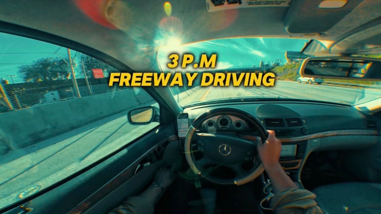 POV driving at LEGAL speeds to get food during heavy LA traffic - 2008 Mercedes e350