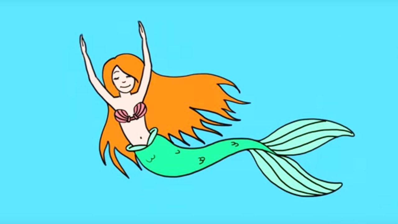 Apprendre A Dessiner Une Sirene How To Draw A Mermaid Youtube