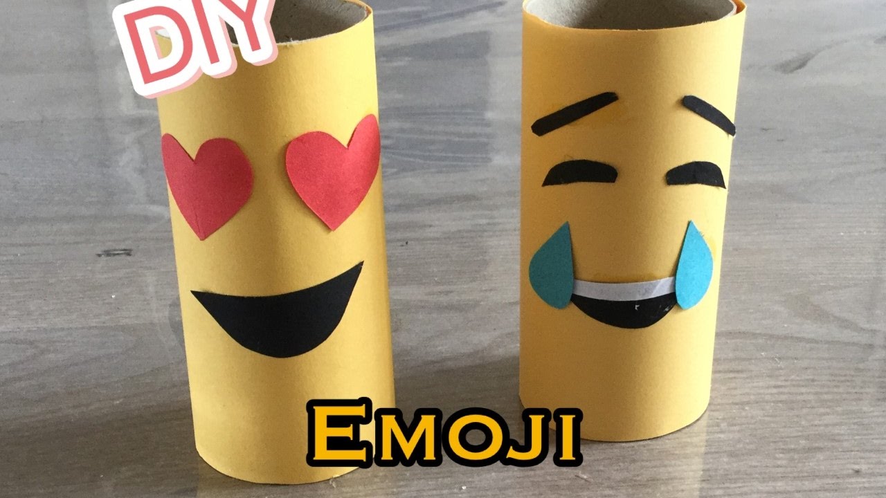 Spiksplinternieuw ♡ DIY EMOJI KNUTSELEN met PAPIER & WC ROL ♡ DIY CRAFT EMOJI BS-84