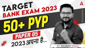 Target Bank Exam 2023 | Previous year Paper #5 Reasoning by Saurav Singh