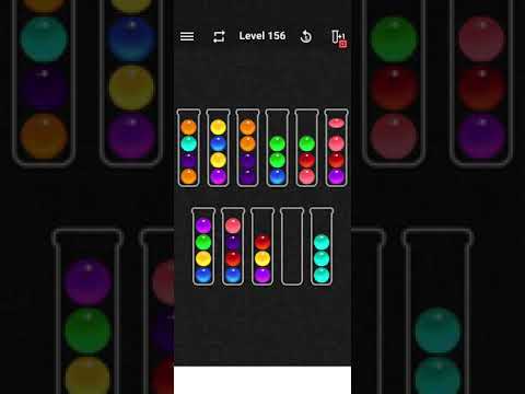 Ball sort color water puzzle level 156