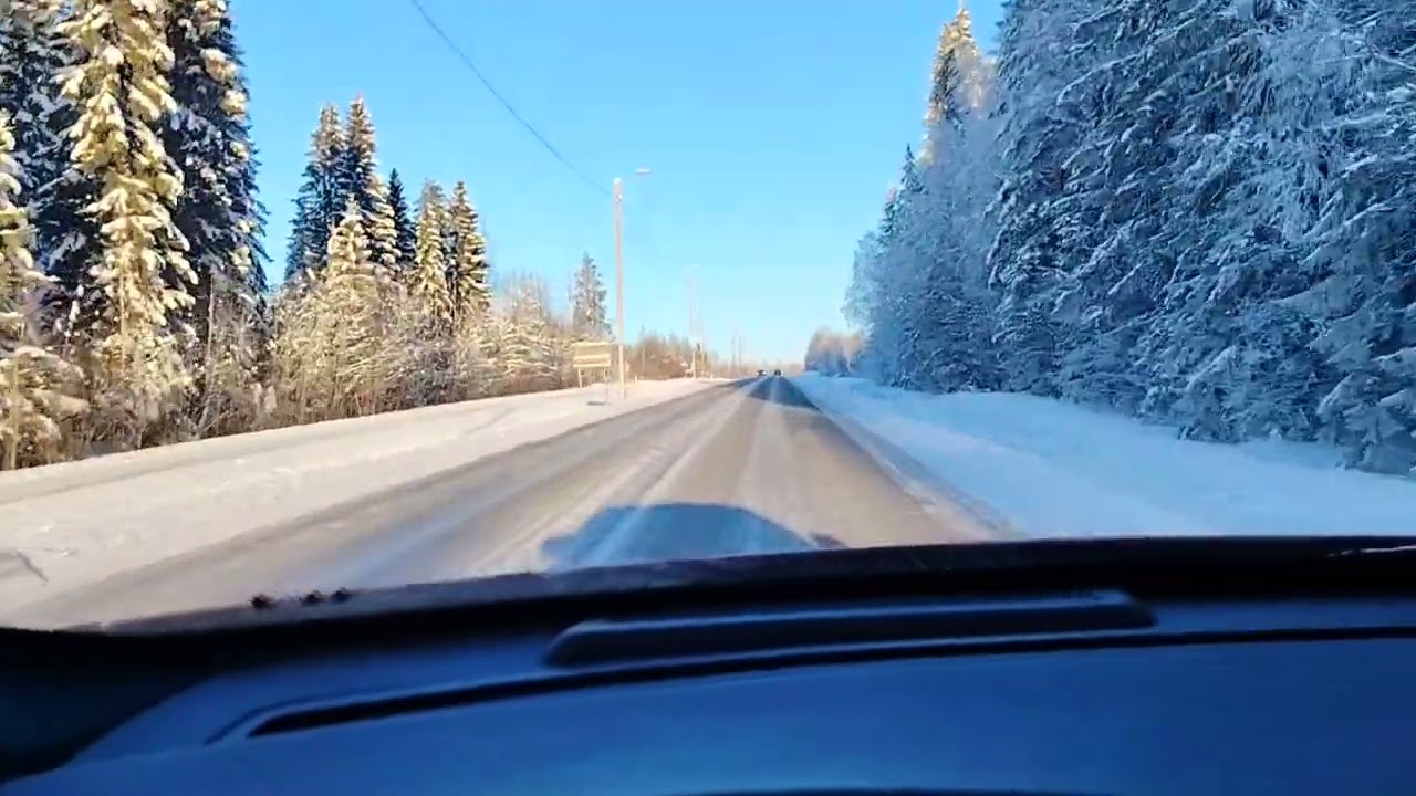 Talvisia tiemaisemia matkalla Sonkajärvelle