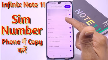How to show Sim contact in infinix note 11 | infinix note 11 contact setting