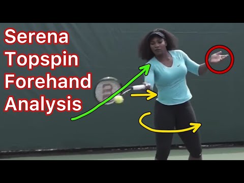 Serena Williams가 탑 스핀 포핸드를 치는 방법