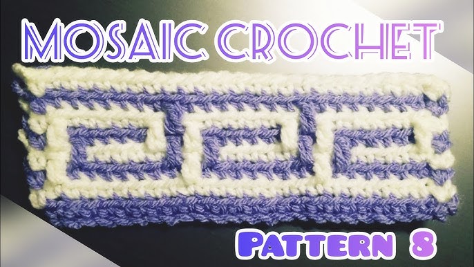 Mosaic Crochet: Clean Mosaic Crochet Tutorial (1-Row, No Cut Ends CMC)  ・ClearlyHelena