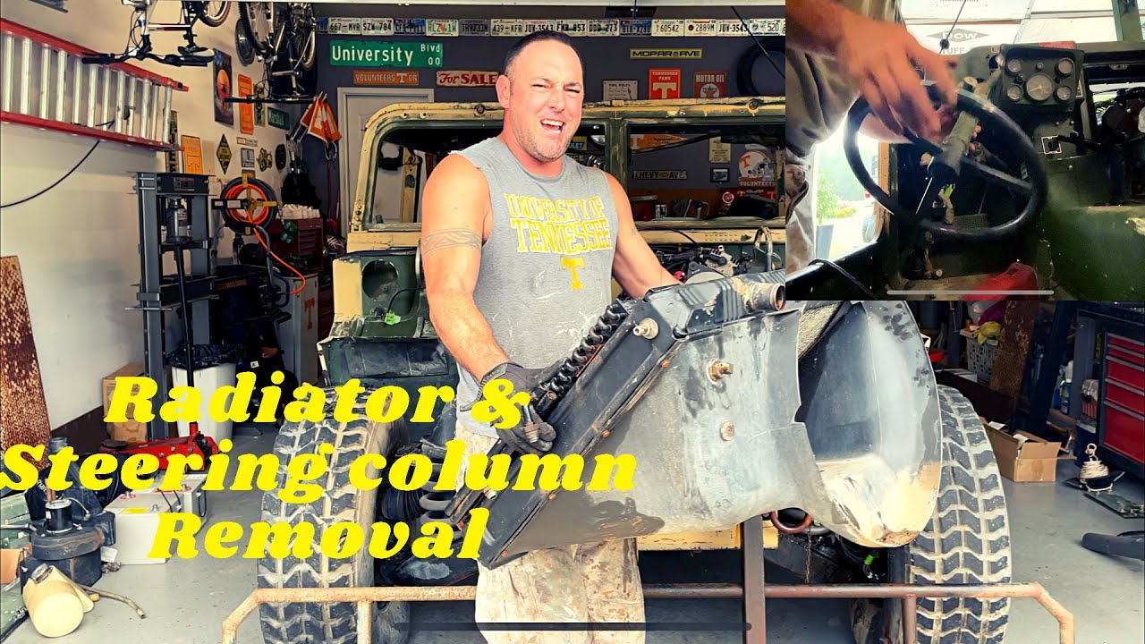 Humvee Radiator and Steering Column Removal