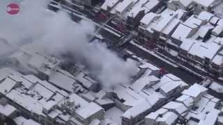 城崎温泉で火災、１人死亡　宿泊客ら避難、一時騒然