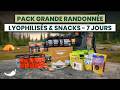Vidéo: Pack Randonnée - 7 jours - Lyophilisés et Snacks