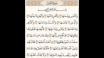 سورة الشمس: القارئ أحمد العجمي