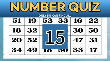 Number quiz, dementia test, Iqtest, prevent dementia, Only 5% can find all