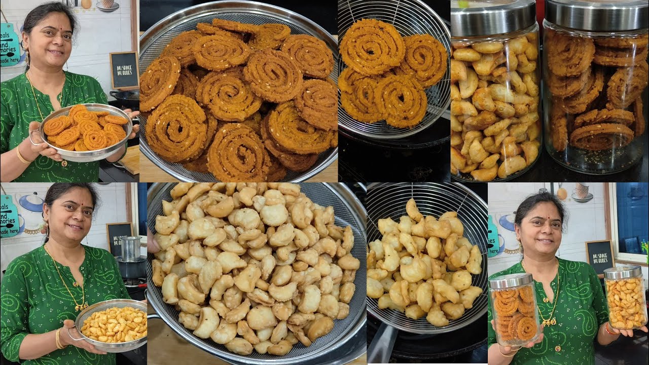 log पूछेंगे kaise बनाया 2 easy snacks for holi +teatime snacks🍱 chakli murukku🌺 kaju layered mathri 