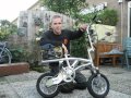 Vouwfiets met kettingzaag motor