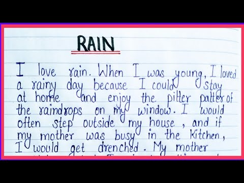 short essay on rain