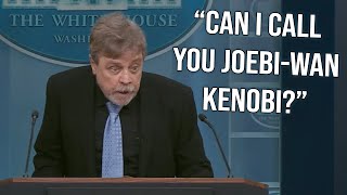 Star Wars&#39; Mark Hamill delivers DEVASTATING dose of cringe as he visits the White House