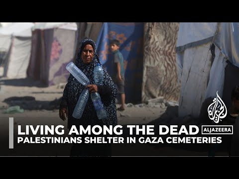 Living among the dead: Displaced Palestinians shelter in Gaza cemeteries amid bombings & starvation