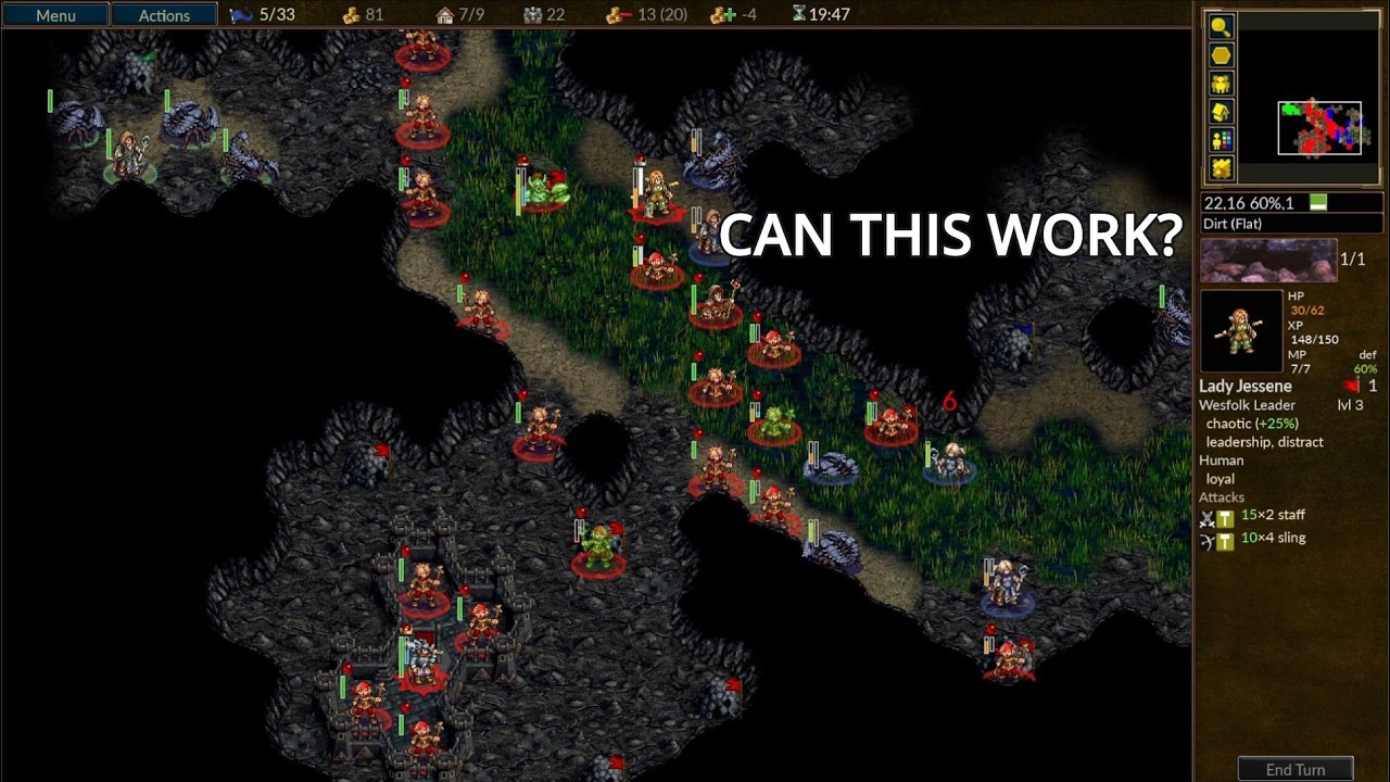 The rabble enters the sewers | Wesnoth Campaign (Hardest) - YouTube