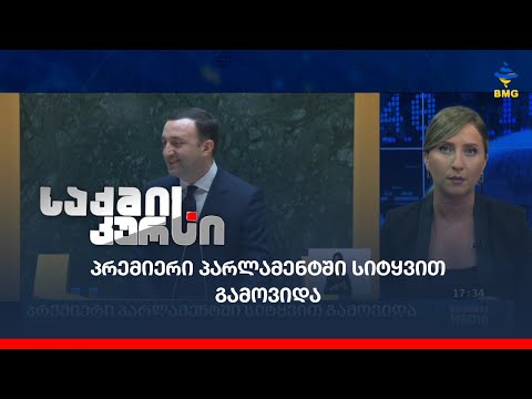 პრემიერი პარლამენტში სიტყვით გამოვიდა