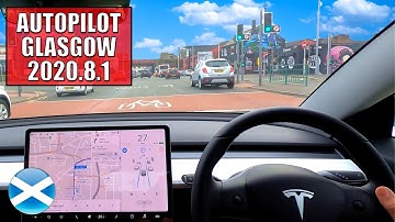 I was shocked self driving on Scottish roads!  - Tesla Autopilot in a UK City #21 Glasgow