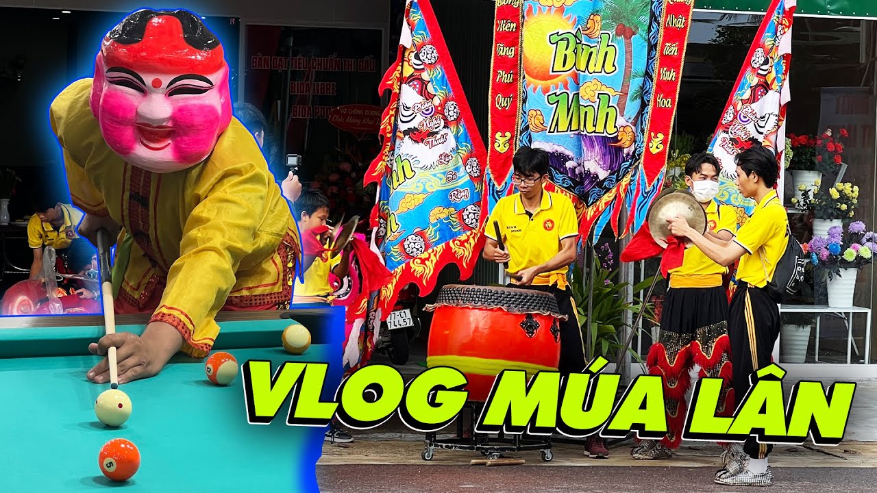 Bình Minh TV | Vlog Múa Lân Khai Trương - Ông Địa Đánh Bida