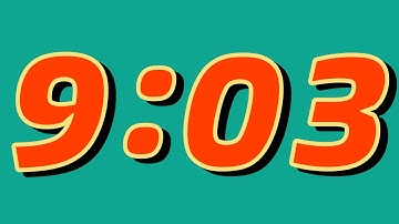 9 Minute and 3 Second Countdown Timer ⏰ | Bright green screen and huge numbers