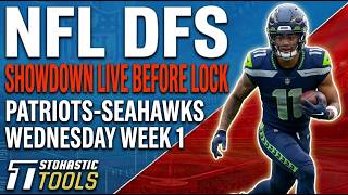 NFL DFS Showdown Live Before Lock | Patriots-Seahawks Wednesday Week 1 DFS Picks screenshot 5