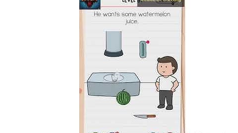 Brain Test All Star IQ Boost Level 81 He Wants Some Watermelon Juice. Walkthrough