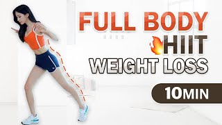 10 MIN FULL BODY HIIT FOR WEIGHT LOSS l Effective Workout after a heavy meal \/ 31 Day Challenge