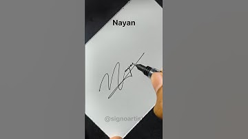 Nayan name signature style #signoartist #signature #100million #100crore
