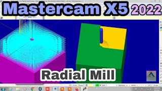 Radial Mill ( Surface Rough)  in Mastercam ll in hindi ll Cad Cam Expert