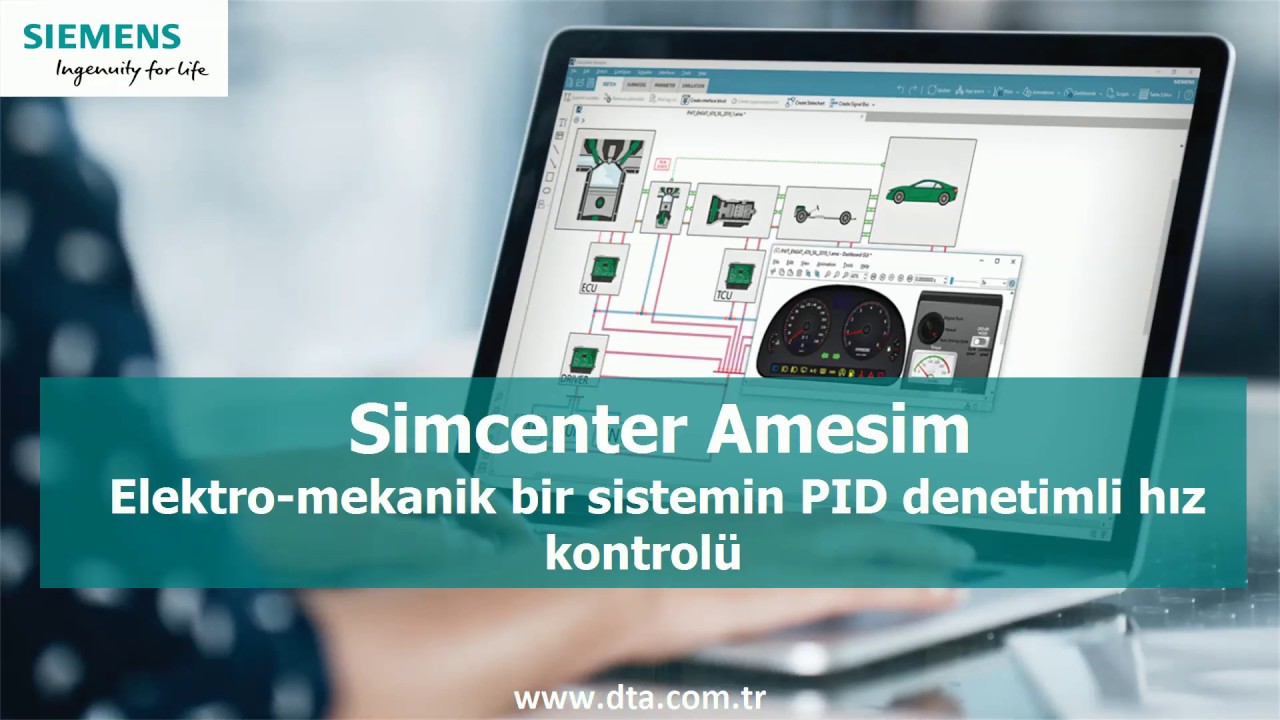 Elektro-mekanik bir sistemin PID denetimli hız kontrolü - SIEMENS Amesim