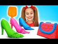 Sasha pretend plays with Kinetic Sand